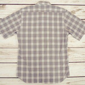 Agnes B. short sleeve grey plaid shirt - Sz. Small